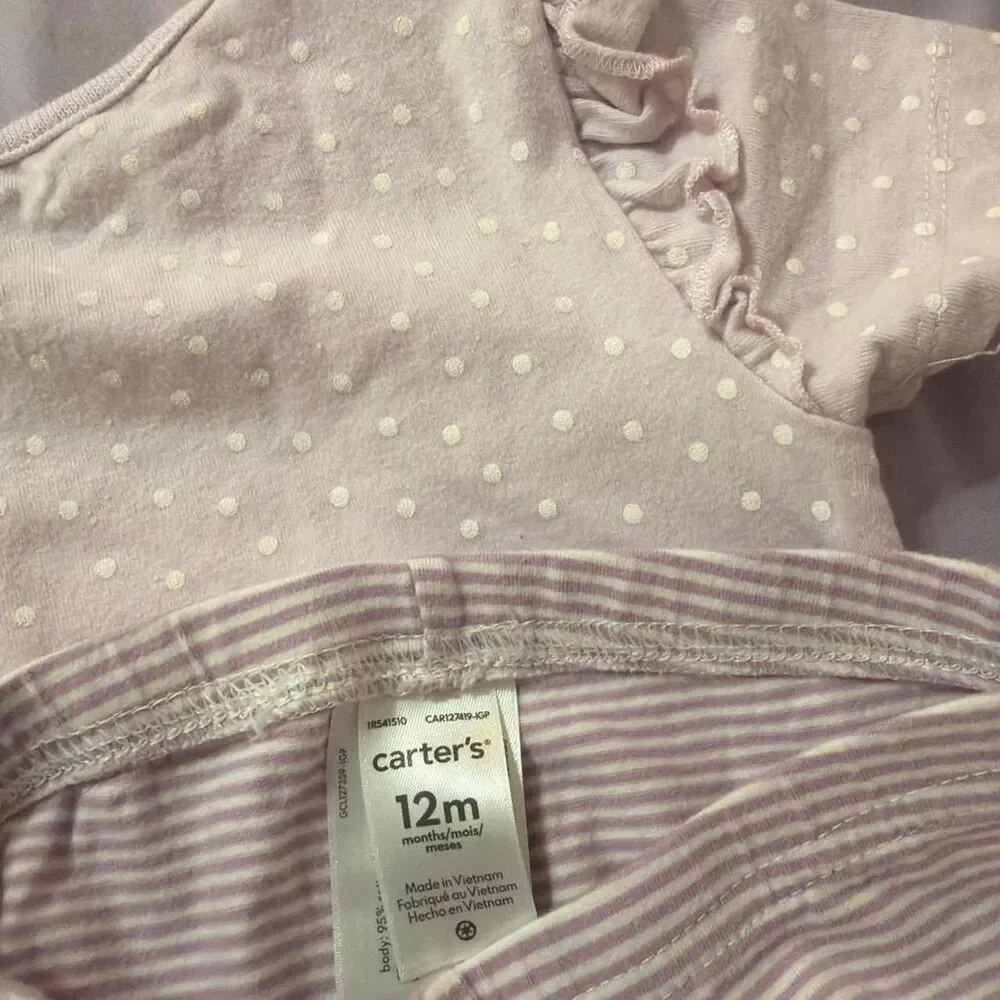 Carters Purple pant outfit  12 month